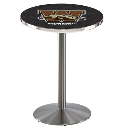 Holland Bar Stool Co 36" Stainless Steel Western Michigan Pub Table L214S3628WestMI